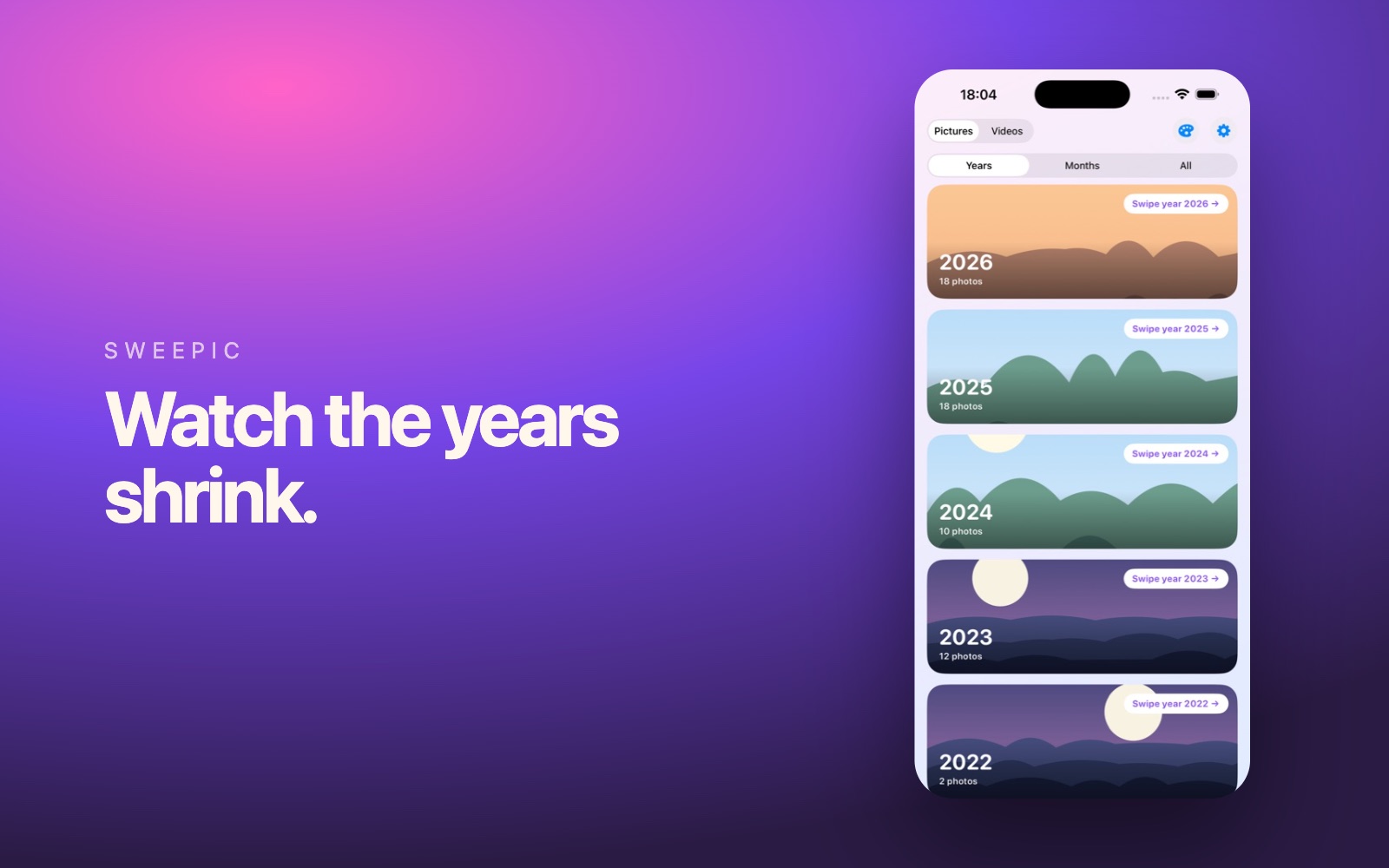 Sweepic, the years